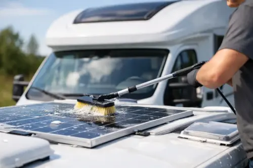 Solarmodul reinigen am Wohnmobil richtig
