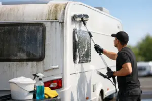 Beispiel Caravanreinigung nach langer Standzeit