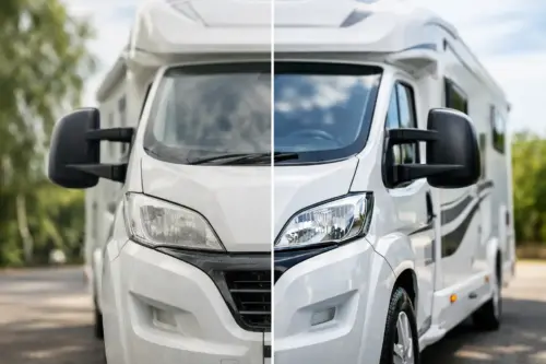 Wohnmobil Lackschutz vorher nachher im Check