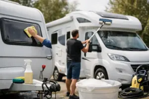 Wohnwagen oder Wohnmobil pflegen richtig
