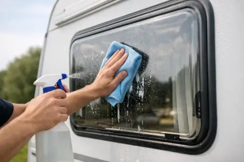 Wie reinige ich Wohnwagenfenster richtig?