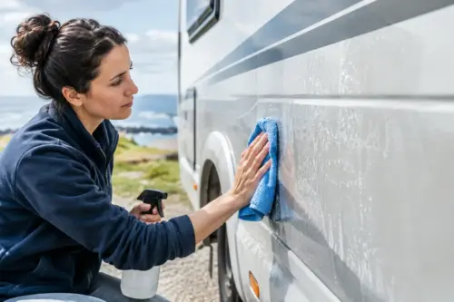 Wie entferne ich Salzablagerungen am Wohnmobil?
